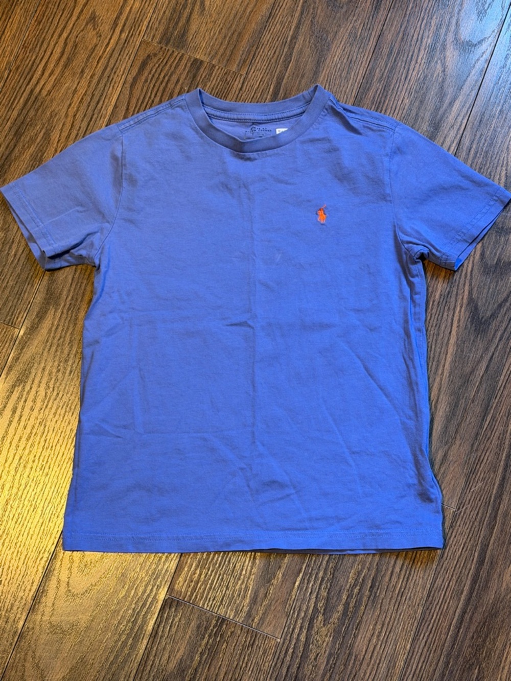 Polo by Ralph Lauren Short Sleeve Crew Tee in Blue with Orange Pony AUTHENTIC